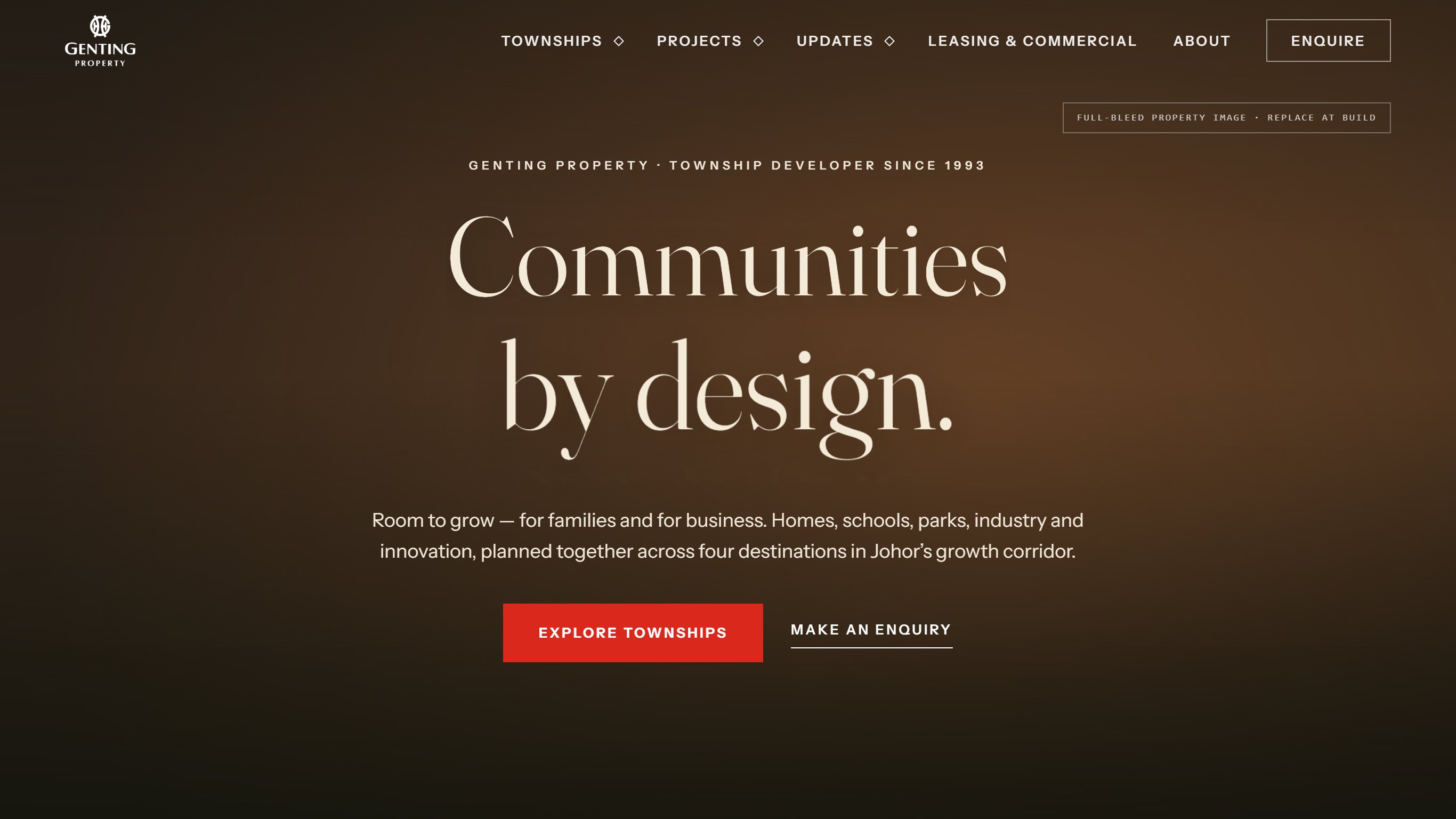 Warm Systems — the homepage's first screen